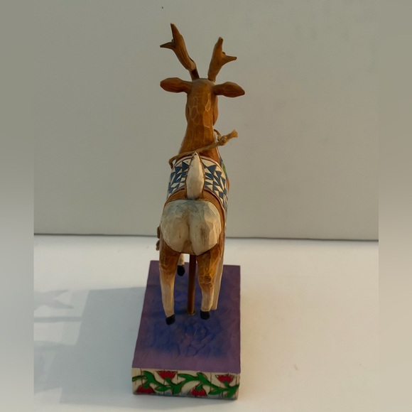 Jim Shore Dash Away Reindeer Heartwood Creek Blanket Antlers 2004 READ! As is - Picture 8 of 10